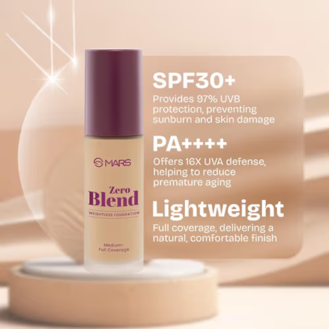 Mars Zero Blend Foundation - Flawless, Waterproof & 24H Long-lasting